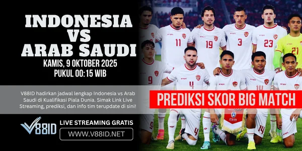 V88ID Indonesia vs Arab saudi